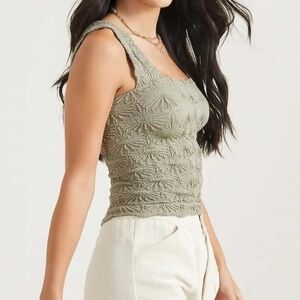 Textured Olive Green Tank